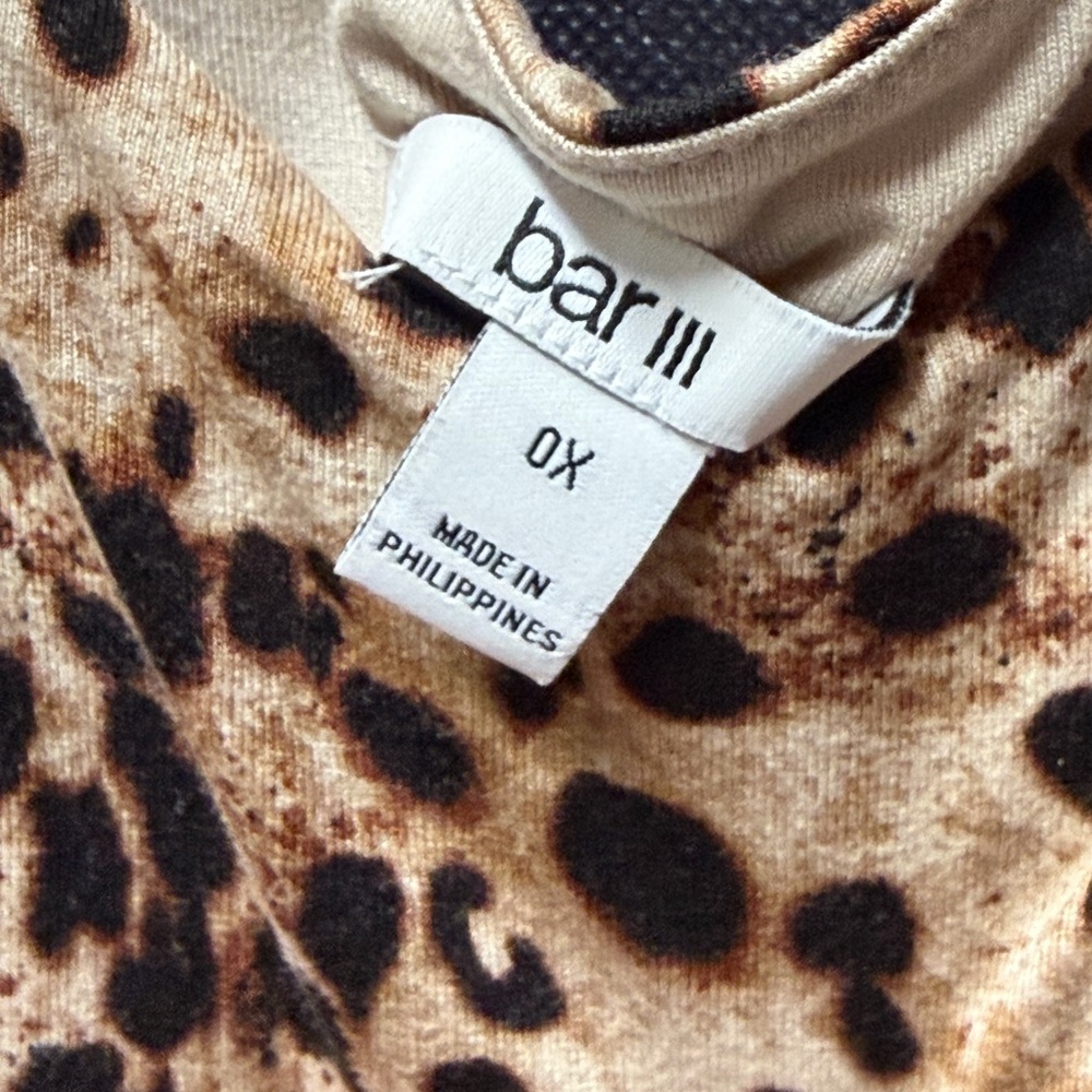 Bar III Leopard Print Sleeveless Tank Dress size OX - Picture 4 of 5